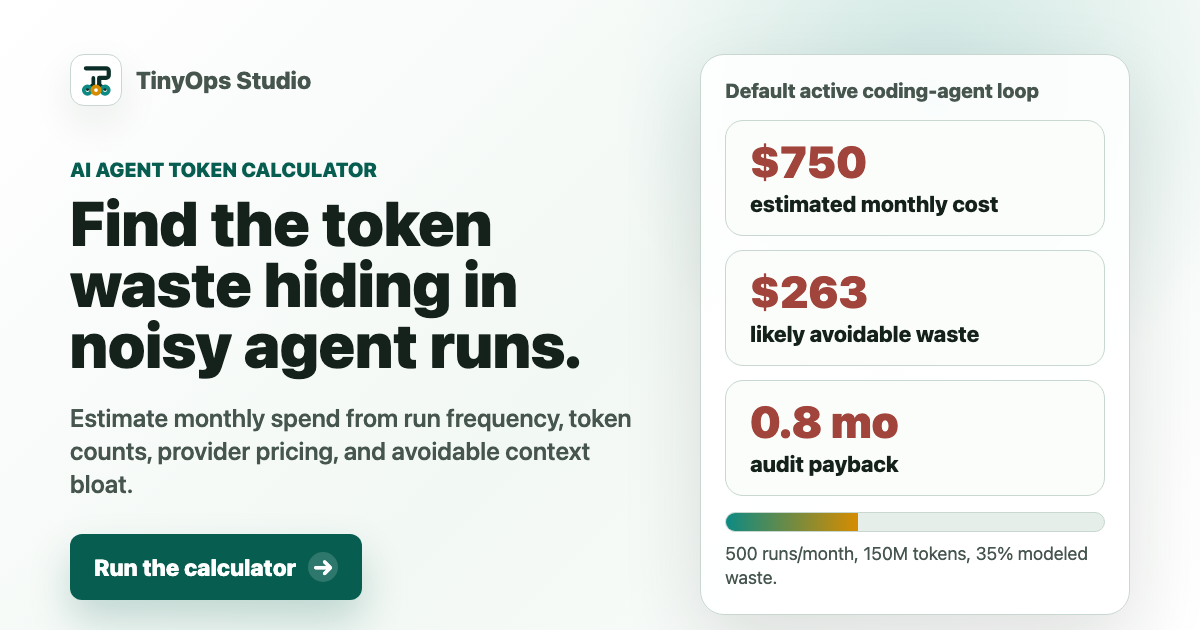 AI agent token cost audit preview
